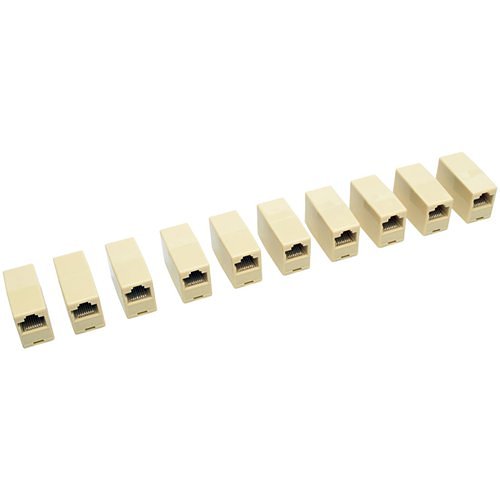 Tripp Lite N033-001-10PK Straight-Through RJ45 Modular In-Line Coupler (RJ45 F/F), 10-Pack