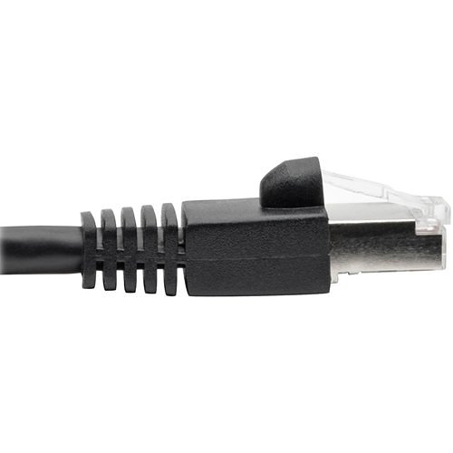 Tripp Lite N262-001-BK CAT6A 10G Shielded Snagless Patch Cable, STP, PoE, RJ45 M/M, 1' (30.5cm), Black