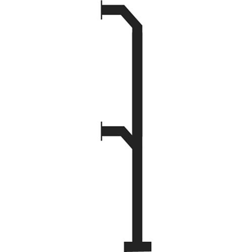 Pedestal Pro 84-DSP-4-12-12 84" Dual Headed, Gooseneck Pedestal, black powder coated