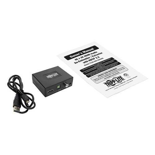 Tripp Lite P130-000-AUD4K6 4K HDMI Audio Extractor with TOSLINK, RCA and 3.5 mm Stereo Output, 7.1 Channel, 4K 60 Hz, HDR