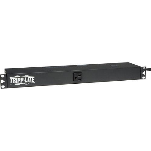 Tripp Lite PDU1220 Single-Phase Basic PDU, 15' (4.57m) Cord, 2.4kW, 120V, 20A, 13 NEMA 5-15/20R Outlets, 5-20P Input, 1U