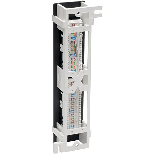 Tripp Lite N250-P12 CAT6 Wall-Mount, 12-Port Patch Panel PoE+ Compliant, 110/Krone, 568A/B, RJ45 Ethernet, TAA