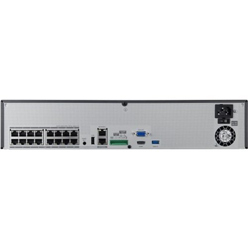 Hanwha WRN-1610S-18TB Wisenet WAVE 16-Channel PoE+ NVR, 150Mbps, 18TB HDD