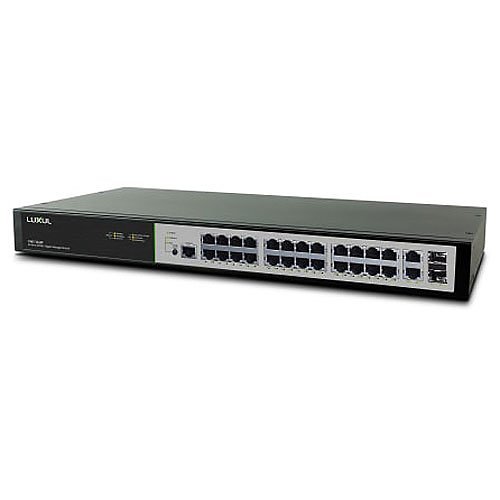 Luxul XMS-2624P 26 Port / 24 PoE+ Gigabit Managed Switch with US Power Cord