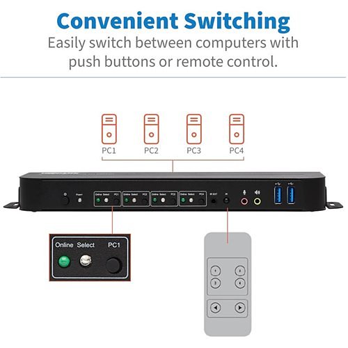 Tripp Lite B005-Dpua4 4-Port Displayport/USB KVM Switch