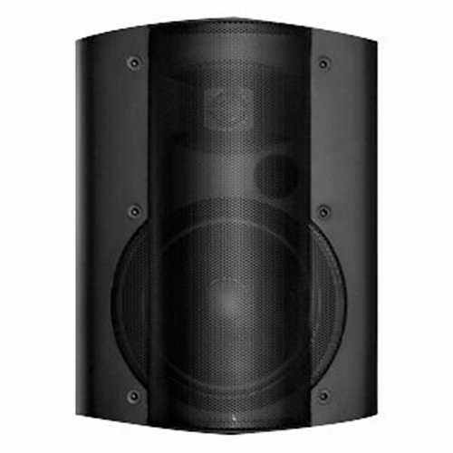 OWI P8378PB 3-Way Indoor/Outdoor Wall Mountable, Ceiling Mountable Speaker, 40W Rms, Black