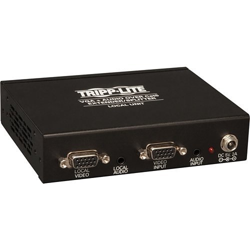 Tripp Lite B132-004A-2 4-Port VGA Over CAT5/6 Splitter/Extender, Box-Style Transmitter for Video/Audio, Up to 1000' (305 m), TAA