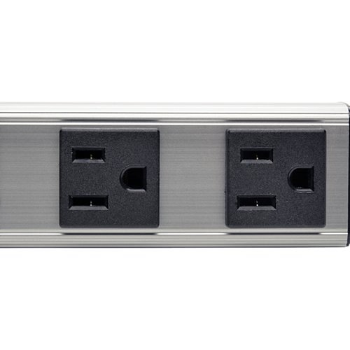 Tripp Lite PS120406 Power Strip, 6' (1.83m) Cord, 12" (30cm) Housing, 120V, 15A, 4 NEMA 5-15R Outlets, 5-15P Input