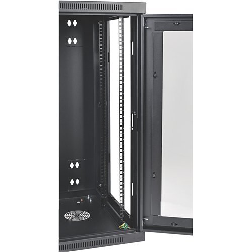 Tripp Lite SRW18USG SmartRack Low-Profile Switch-Depth Wall Mount Half-Height Rack Enclosure with Clear Acrylic Window and Hinged Back, 20.5" (52cm), 250lb (113.4kg), 18U