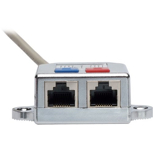 Tripp Lite N035-001 2-to-1 RJ45 Splitter Adapter Cable, 10/100 Ethernet CAT5/CAT5e (M/2xF), 6"