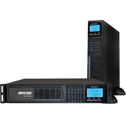 Minuteman PRO1500RT2U PRO-RT 120V 1500VA 1050W Line-Interactive UPS, AVR, 2U Rack/Tower, LCD, 8 Outlets