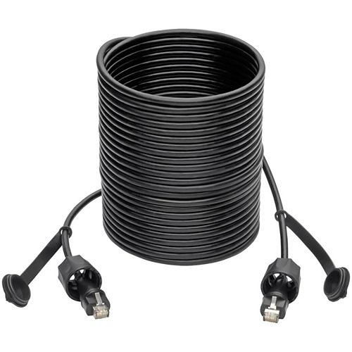 Tripp Lite N206-PC23-IND CAT5e/CAT6 Industrial Patch Cable, 26 AWG, STP, Outdoor CMX,  RJ45 M/M, TAA, 23' (7m), Black