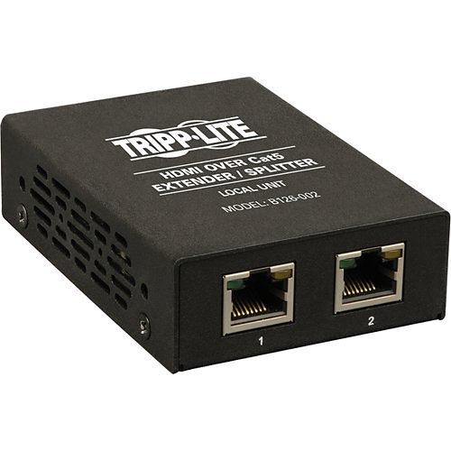 Tripp Lite B126-002 2-Port HDMI over Cat5/6 Extender/Splitter, Box-Style Transmitter for Video/Audio, Up to 150' (45 m), TAA