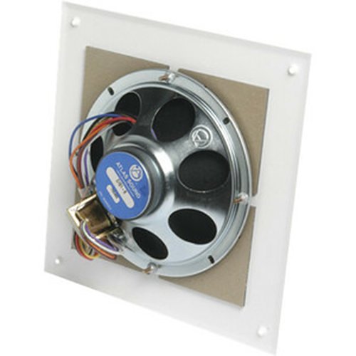 AtlasIED G161-8 8" In-Ceiling Speaker with 4W 25V, 70V Transformer and 161-8 Square Baffle