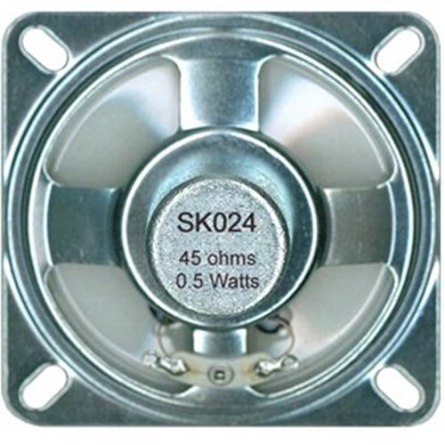 Alpha SK024 2-1/2" Square Intercom Speaker, 45 OHM, Mylar, Alnico Type Magnet, Max Power 1W, Standard Rating .50W