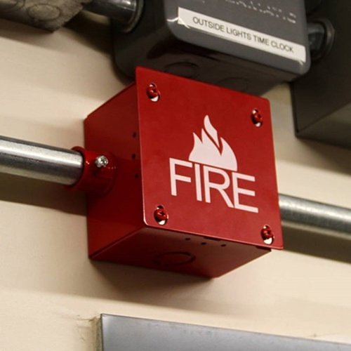 SAE SSU00664 4" FB4 Square Fire Alarm Box, Red