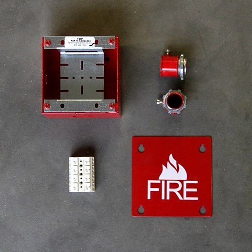 SAE SSU00664 4" FB4 Square Fire Alarm Box, Red