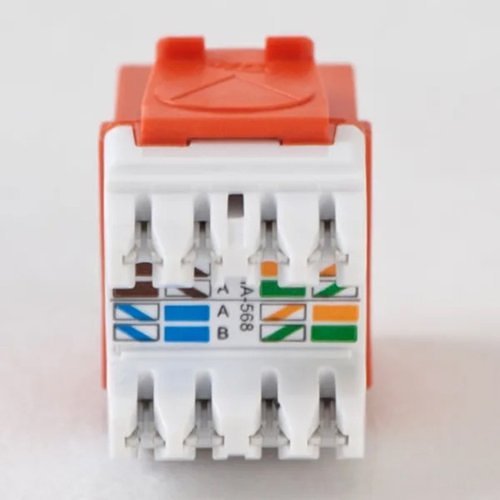 ICC IC1078GAOR CAT6A RJ45 Keystone Jack for HD Style, Orange