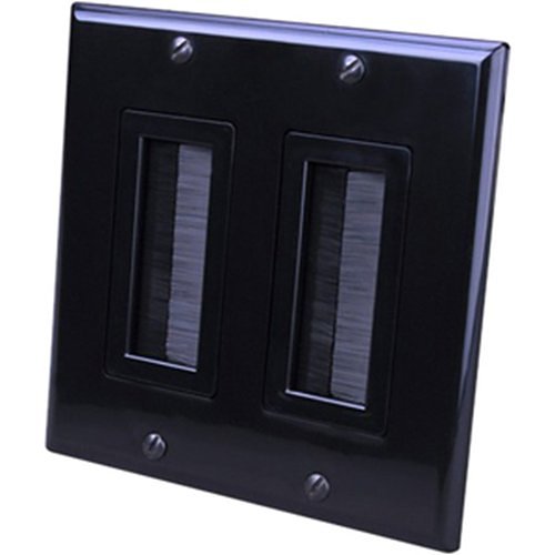 Vanco 120828X Dual Decor Style Brush Bulk Cable Wall Plates