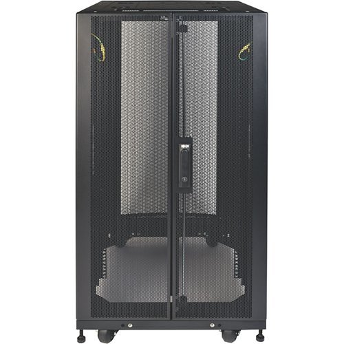 Tripp Lite SR25UBSD3 SmartRack Shallow-Depth Half-Height Rack Enclosure with Doors, Side Panels and Heavy-Duty Casters, 27" (68.5cm), 3000lb (1360.8kg), 25U