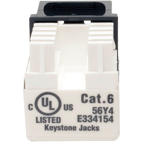 Tripp Lite N238-010-BK CAT6/CAT5e 110 Style Punch Down Keystone Jack, 10-Pack, TAA, Black