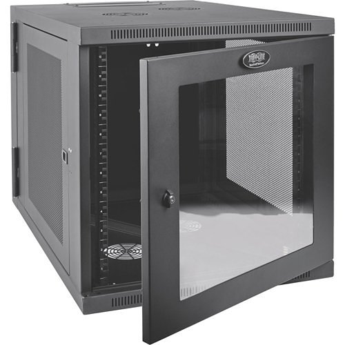 Tripp Lite SRW12US33G SmartRack Server-Depth Wall Mount Small Rack Enclosure with Clear Acrylic Window and Hinged Back, 32.5" (83cm), 250lb (113.4kg), 12U