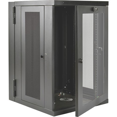 Tripp Lite SRW18USDPG SmartRack UPS-Depth Wall Mount Half-Height Rack Enclosure with Clear Acrylic Window and Hinged Back, 24.5" (62cm), 250lb (113.4kg), 18U