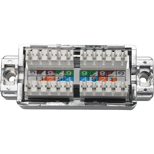 Tripp Lite N237-001-SH CAT5e/6 Shielded Surface-Mount Junction Box, 110 IDC, Color-Coded for 568A/B Wiring, TAA