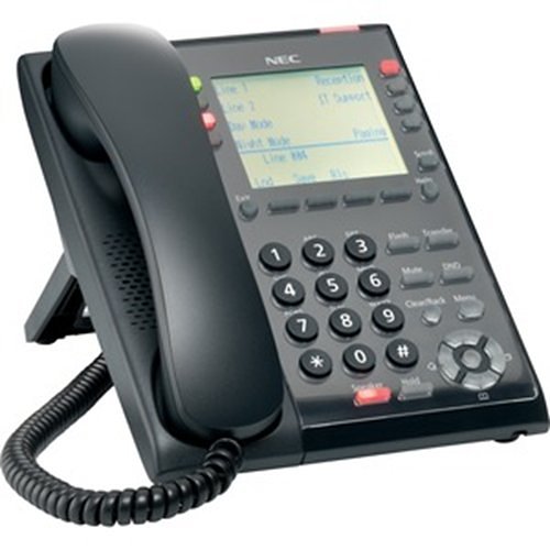 NEC SL2100 8-Button Self-Labeling IP Phone, BE117453, Black