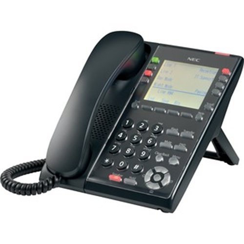 NEC SL2100 8-Button Self-Labeling IP Phone, BE117453, Black