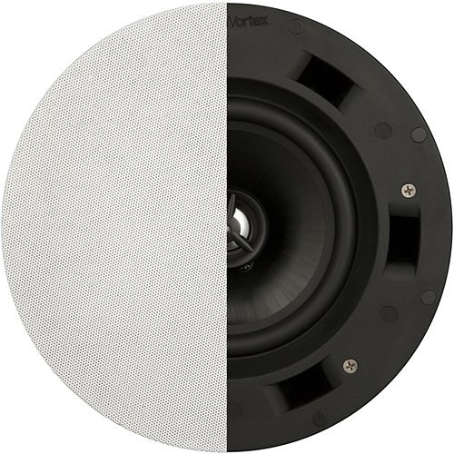 Beale Street TIC651 6.5� Ribbed Injected Polypropylene Woofer, In-ceiling 2-way Speaker Powered by Sonic Vortex