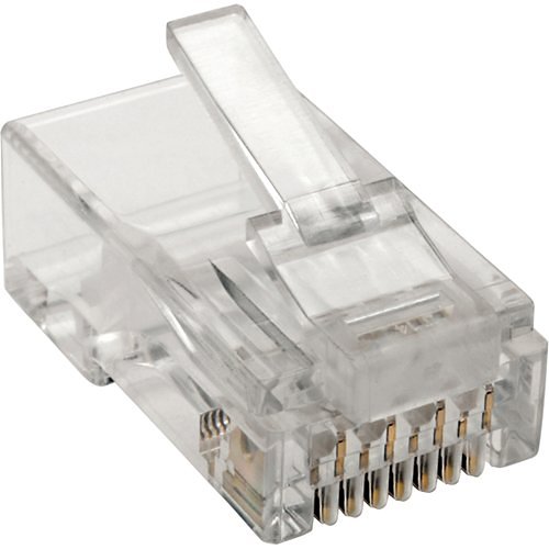 Tripp Lite N230-100-STR CAT6 Rj45 Modular Plug for Round Stranded UTP Conductor 4-Pair, 100-Pack