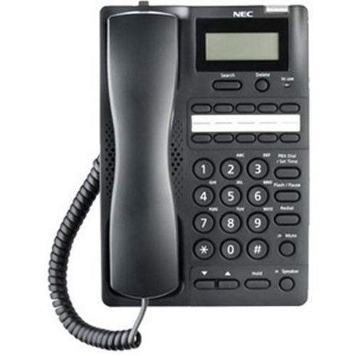 NEC AT-55 (BK) TEL Advanced Analog Single-Line Telephone, BE117784, Black