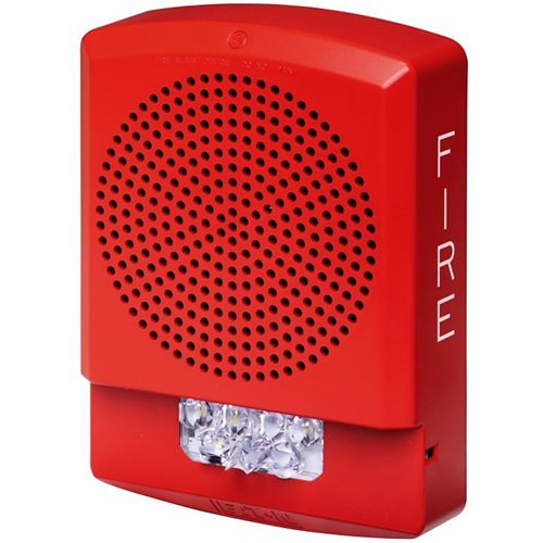 Eaton ELSPSTR Eluxa LED High Fidelity Speaker Strobe, Red, Wall, 24VDC, 15/30/75/110/135/185CD, FIRE