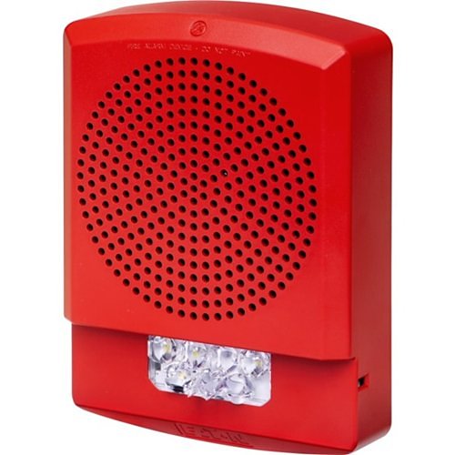 Eaton ELSPSTR-N Eluxa LED High Fidelity Speaker Strobe, Red, Wall, 24VDC, 15/30/75/110/135/185CD, No Lettering