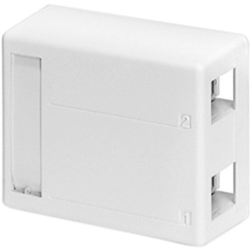 Leviton Surface Mount Box for Shielded Connectors 2-Port White
