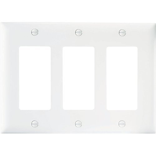 Pass & Seymour Trademaster 3-Gang Decorator Wall Plate, White (M15)