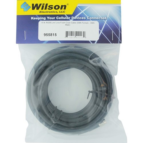 Wilson 15 ft. RG58 Low Loss Foam Coax Cable (SMA Female - SMA Male)