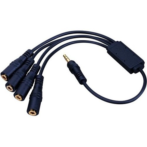 Vanco 3.5mm Stereo Plug to (4) Stereo Jacks Cable