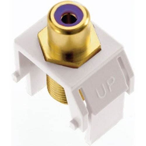 Legrand-On-Q Keystone Subwoofer RCA to F-Connector, White