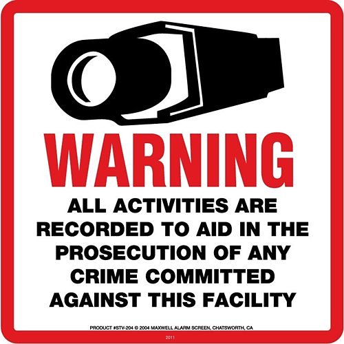Maxwell CCTV Warning Sign