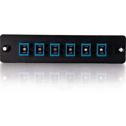 Quiktron APL-QTR-S3S Q-Series Fiber Optic Adapter Panels, Zirconia Insert, 6-Strand, Blue