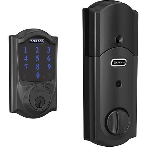 Schlage Connect Smart Deadbolt with Alarm with Camelot Trim, Z-wave Enabled