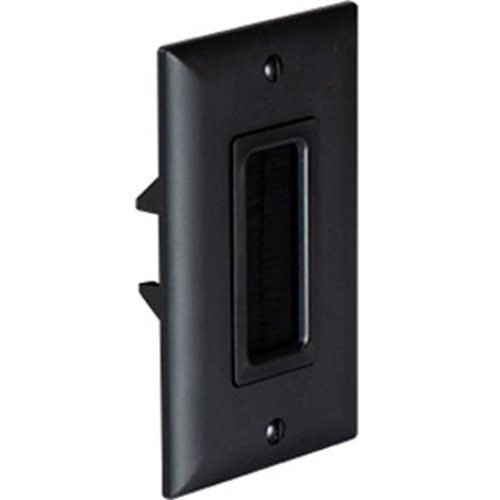 On-Q WP1014BKV1 Cable Access Wall Plate Black