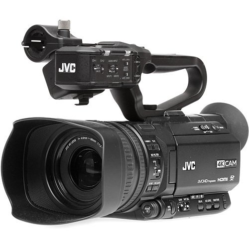 JVC GY-HM250U 12.4MP 4K UHD Camcorder with FHD Live Streaming and Sports Overlay, 12x Optical Zoom