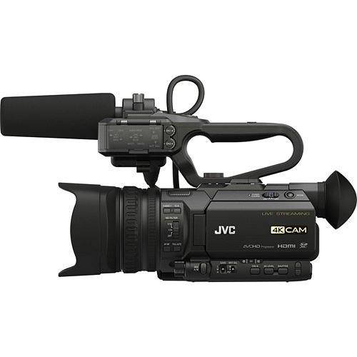 JVC GY-HM250U 12.4MP 4K UHD Camcorder with FHD Live Streaming and Sports Overlay, 12x Optical Zoom