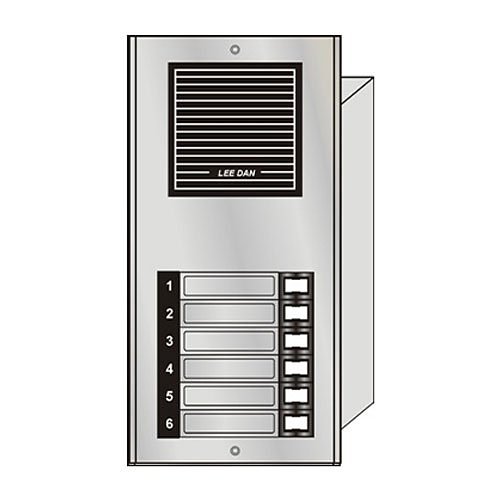 ES006 - 6 Button Flush Intercom Panel - ADI