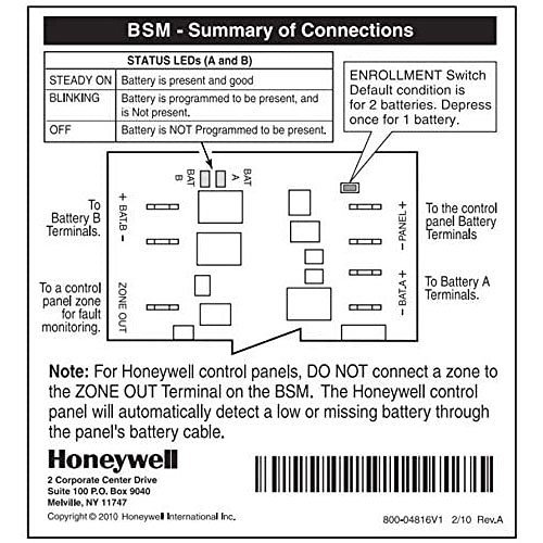 Honeywell Home BSM Battery Sense Module