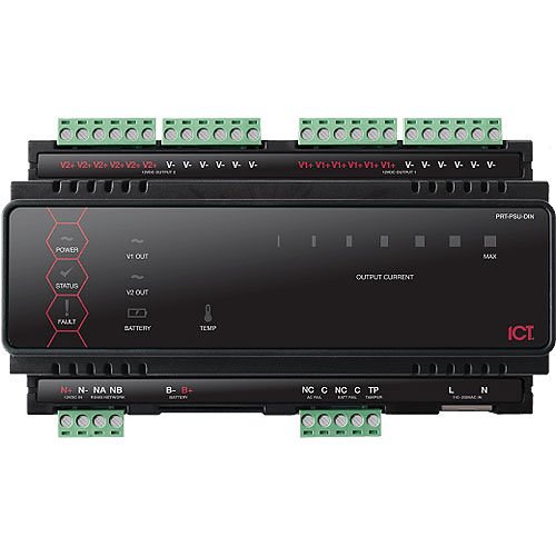 ICT PRT-PSU-DIN-8A Protege DIN Rail 8A Intelligent Power Supply, 12VDC