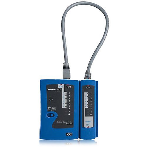 Jonard Tools MCT-468 Modular Cable Tester for RJ45, RJ12, RJ11 Cables